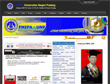 Tablet Screenshot of fmipa.unp.ac.id